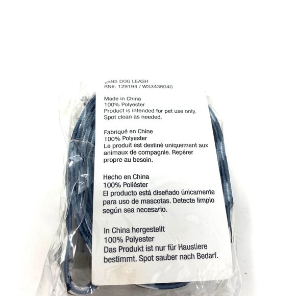 Vans Dog Vans Vna4ofcnoa Stylish Dog Leash Nylon Checkerboard Black White 6 Foot Length